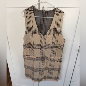 Black and Tan Sweater Vest Dress - New without tags, Size Medium